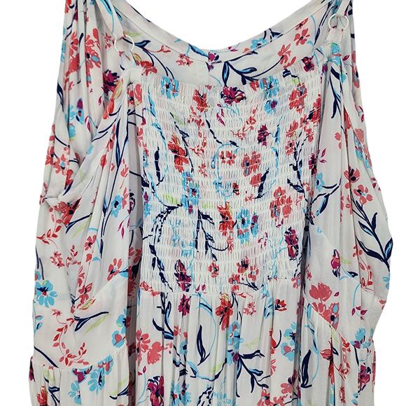 Torrid Maxi Challis Smocked Hi Low Sleeveless Floral Dress Size 3X - Picture 5 of 8